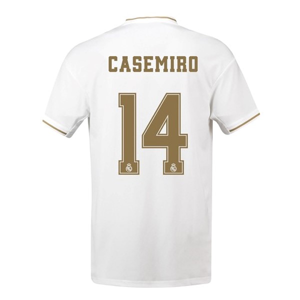 Trikot Real Madrid NO.14 Casemiro Heim 2019-20 Weiß Fussballtrikots Günstig